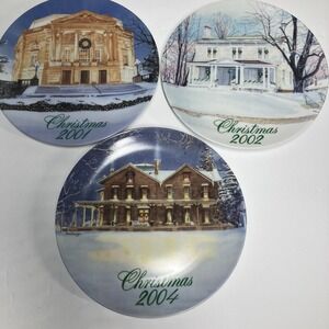 Smuckers Collector Christmas Plate Lim Ed David Coolidge Lot of 3   2001, 02, 04